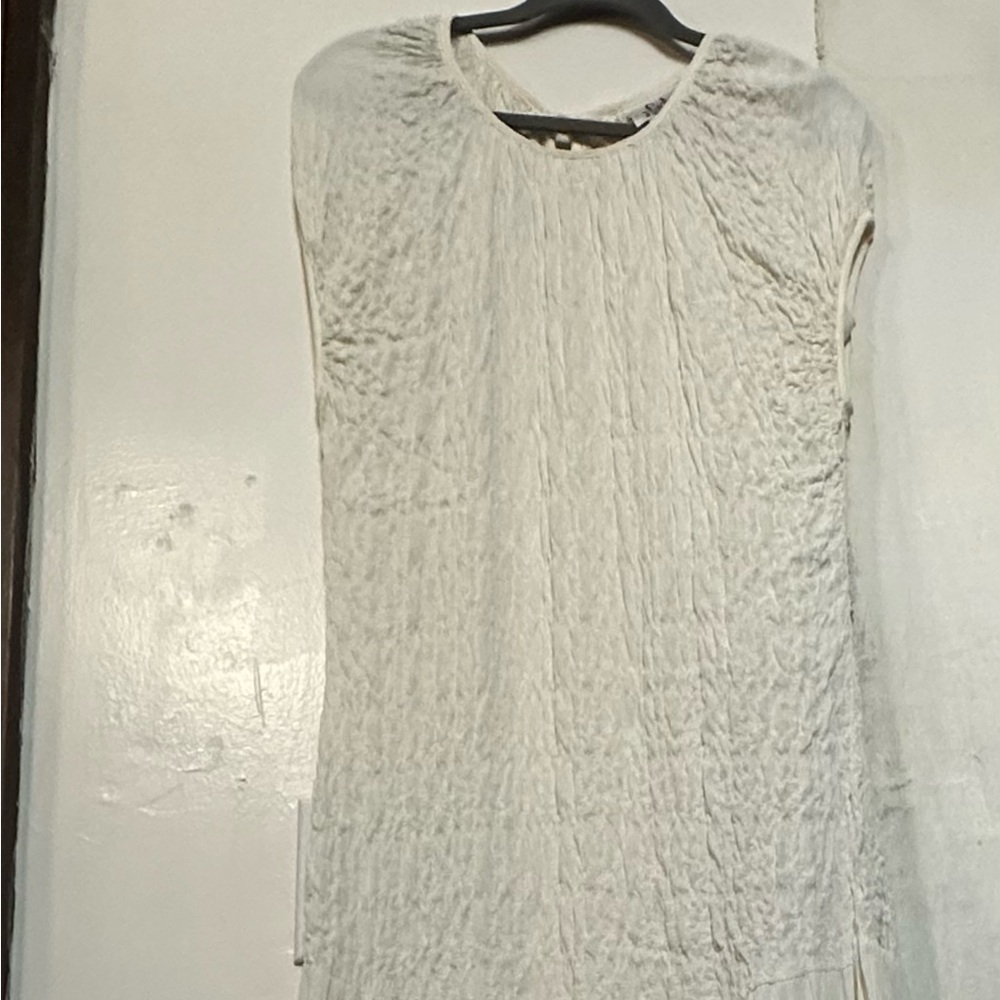 Vintage R.J. Collection by Chelsea Rousseau Long Ruched Gown, Ivory, Size 6 - Picture 4 of 10